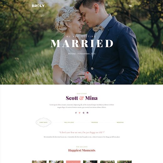 Wedding Homepage